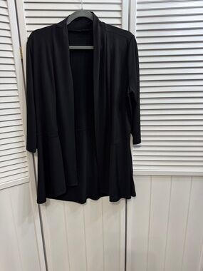 Black Women's Open-Front Cardigan Sweater